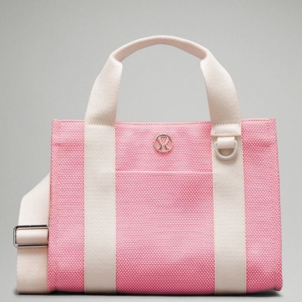 lululemon athletica Pink and White Tote Bag